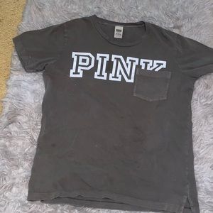 OLIVE GREEN VICTORIA’s SECRET PINK TSHIRT L